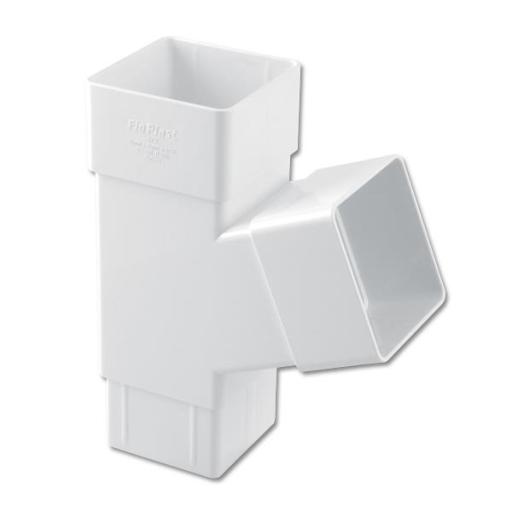 FloPlast White Square Downpipe 112° Branch