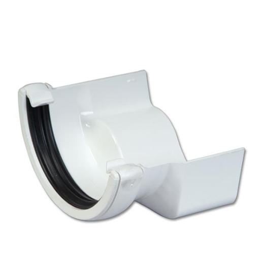 FloPlast White Half Round to Cast Iron Ogee Gutter Adaptor