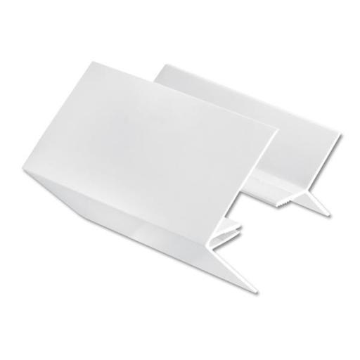 White uPVC 2 Part External Corner Shiplap Cladding Trim - 5m