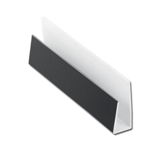 Dark Grey Soffit J Trim - 5m