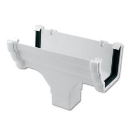 floplast white ogee gutter running outlet