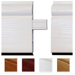 white upvc skirting board inline joint