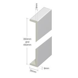 white double edged capping fascia board dimensions