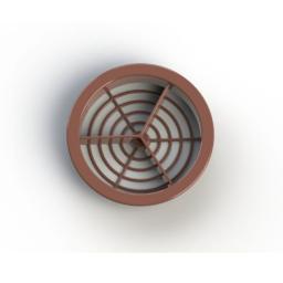 soffit board circular soffit vent brown top view