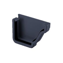 kalsi anthracite grey ogee gutter right hand external stop end