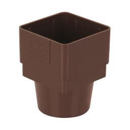 kalsi brown square to round downpipe adaptor