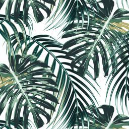 monstera leaves green shower panel