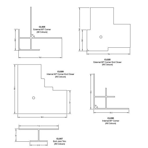 anthracite grey coastline cladding dimensions