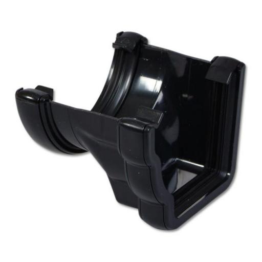 FloPlast Black Ogee to Half Round Gutter Adaptor