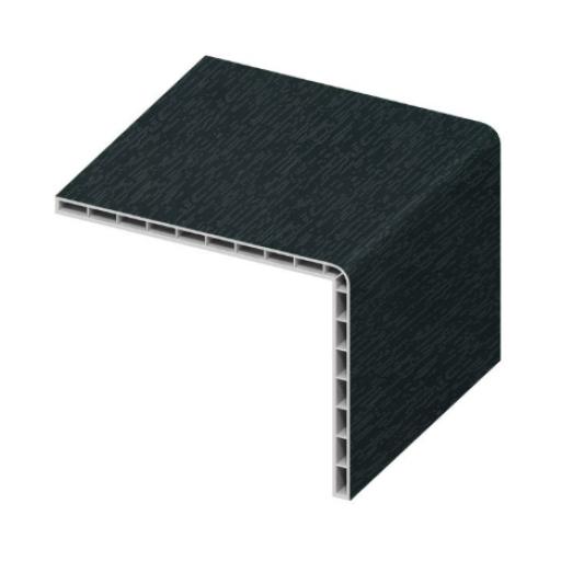 Anthracite PVC 100mm x 80mm Hollow Rigid Angle