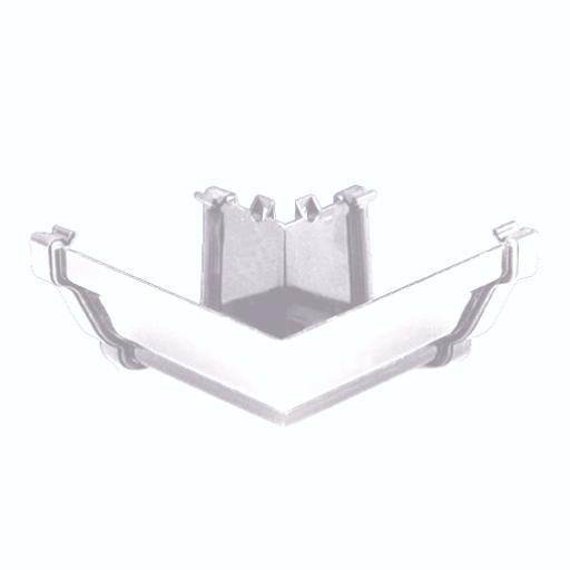 White Ogee Gutter External 90° Angle