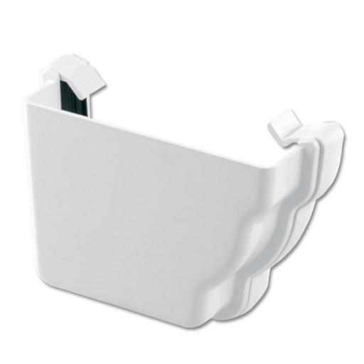 FloPlast White Ogee Gutter Stop Ends