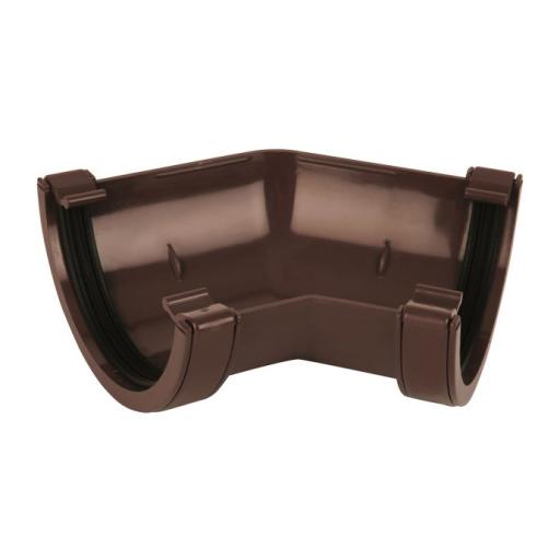 Brown Round Gutter 135° Angle