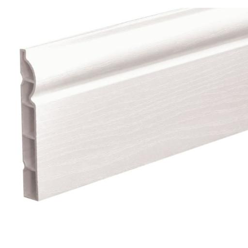 150mm White UPVC Skirting Board - 5m Torus