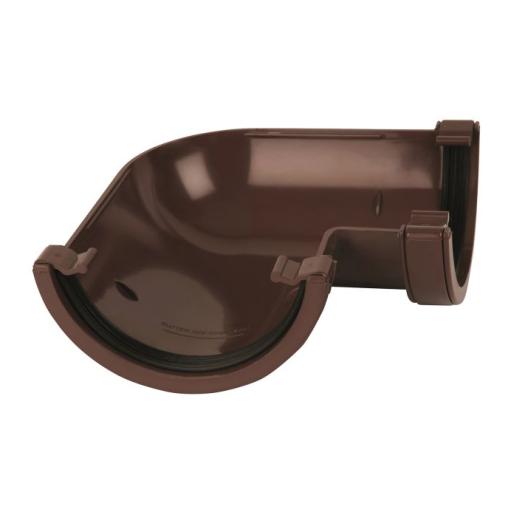 Brown Round Gutter 90° Angle