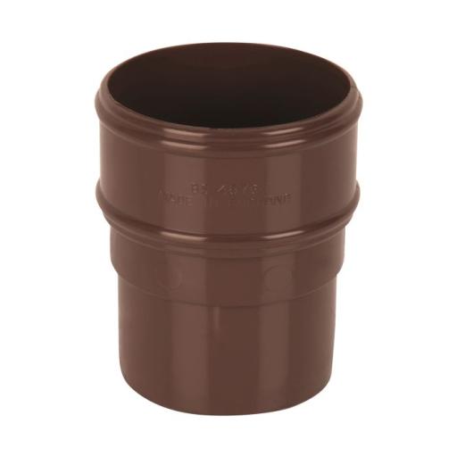 Brown Round Down Pipe Straight Connector