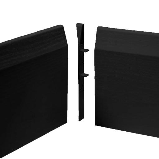 100mm Anthracite UPVC Skirting Internal Corner - Chamfered (4 Pack)