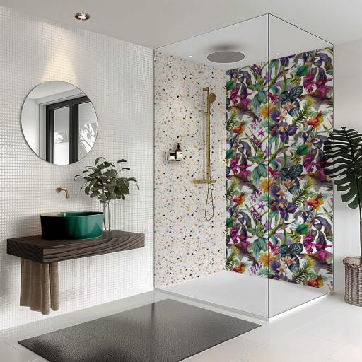 floral dream splashbax walk in shower panel