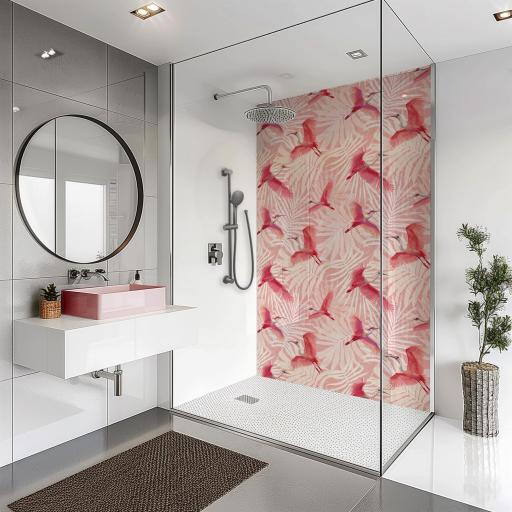 pink love splashbax walk in shower panel