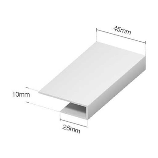 soffit board starter trim / j trim white dimensions