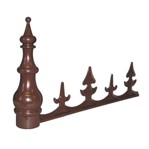 Brown Sunwood Cresting and Finial 585mm