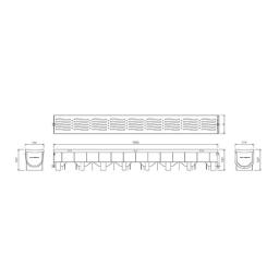 Channel Drain with Galvanised Grate Dimensions - D701