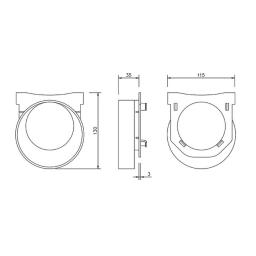 Channel Drain End Outlet Dimensions - D712