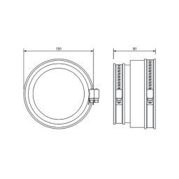 FloPlast Underground Flexible Adaptor 120-136mm x 100-115mm dimensions