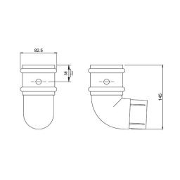 floplast cast iron round downpipe 90° bend