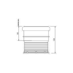 Black FloPlast Underground Drain Connector dimensions