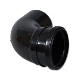 FloPlast Black Single Socket 92.5° Bend Soil Pipe