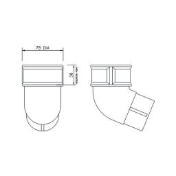 floplast round 112° downpipe offset bend dimensions