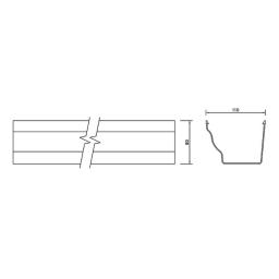 floplast ogee gutter dimensions