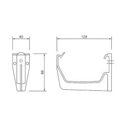 floplast square gutter fascia bracket dimensions