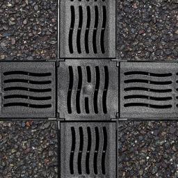 Channel Drain Corner with Plastic Grate 4 Way Fitment - D710