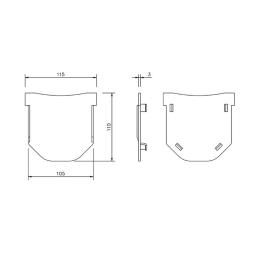 Channel Drain End Cap Dimensions - D711