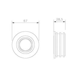 FloPlast 32mm Boss Adaptor Rubber Push Fit