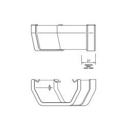 floplast square 135° gutter angle