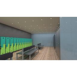 lockers room pvc hygienic sky satin cladding