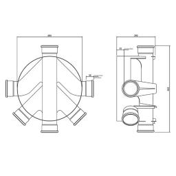 FloPlast Underground 270mm Deep Chamber Base dimensions