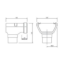 floplast square gutter stop end outlet dimensions