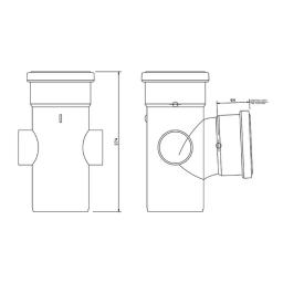 floplast soil pipe 90° double socket branch