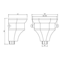 floplast cast iron ogee downpipe hopper dimensions