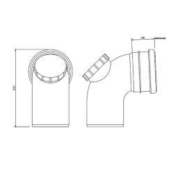 floplast soil pipe single socket 90° access bend