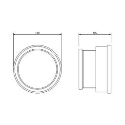 Black FloPlast Underground Hepsleve Clay Adaptor DS dimensions