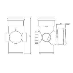 floplast soil pipe 92.5° access branch