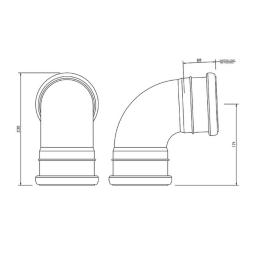 FloPlast 90° Bend Soil Pipe Double Socket