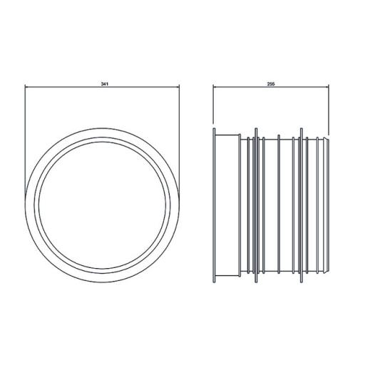 FloPlast Underground 200mm Chamber Riser dimensions