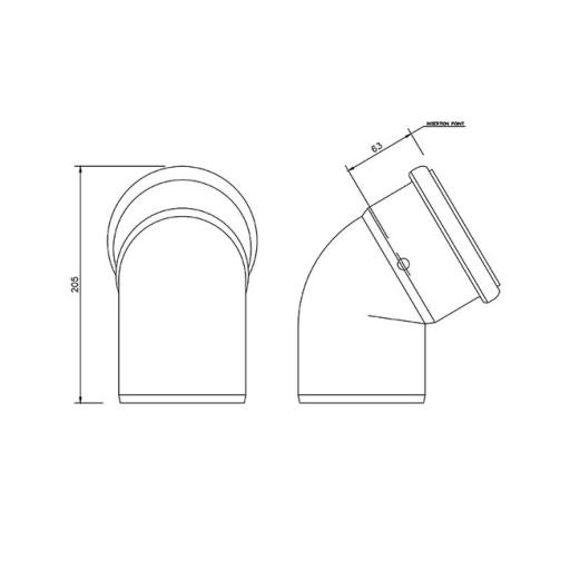 FloPlast Single Socket 112.5° Bend Soil Pipe