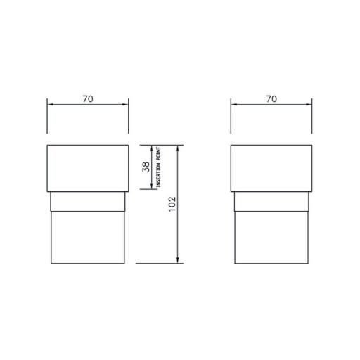 floplast square to round downpipe adaptor